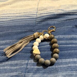 Chic Beaded Keychain with Tassel